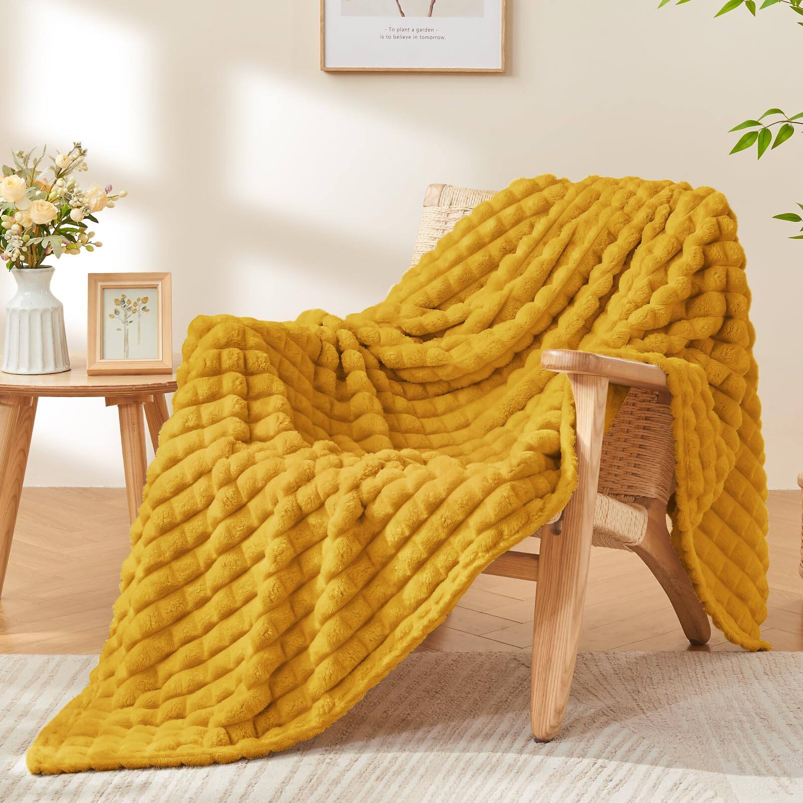 Mustard Yellow Throw(50"x60")