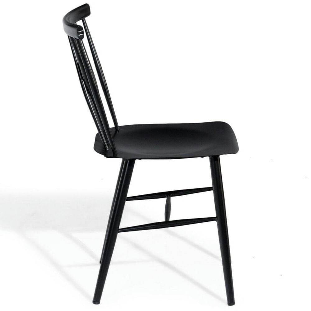 Alt View 2. Kadyn - Dining Chairs, Kitchen Chairs Trattoria Chairs,Set of 2 Modern Dining Chairs with Backrest - Black.