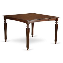 East West Furniture - Chelsea Gathering 54 square counter height dining table with 18" butterfly leaf" - Mahogany