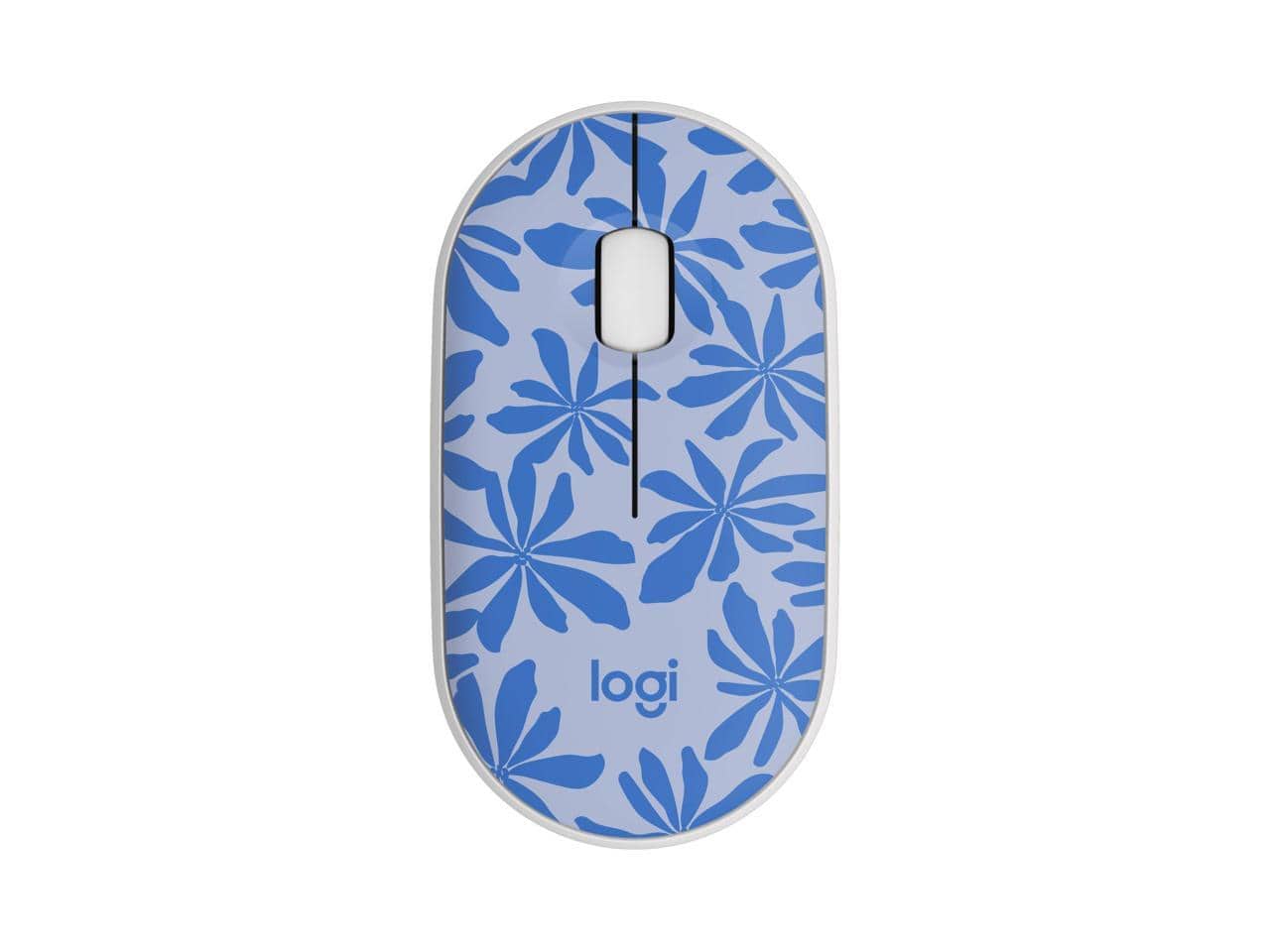 Logitech - M340 Wireless Mouse - Silent Clicks, USB Receiver - Wireless - Blue Floral