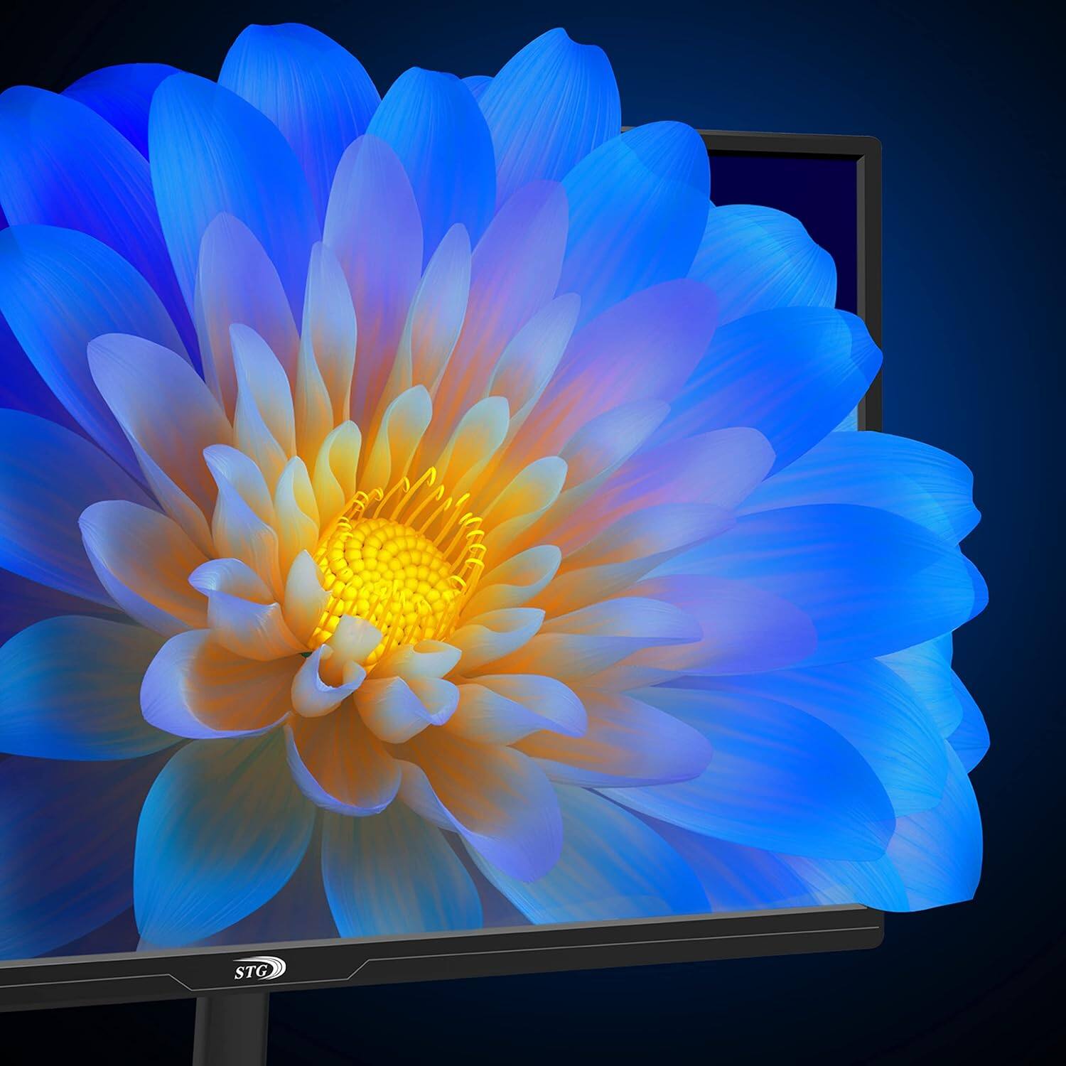 Left. STGAubron - STGAubron 24 Inch Gaming Computer Monitor, FHD 1920 x 1080P LED Display, 99% sRGB, HDMI, VGA, Ergonomic Tilt Adjustment - Black.