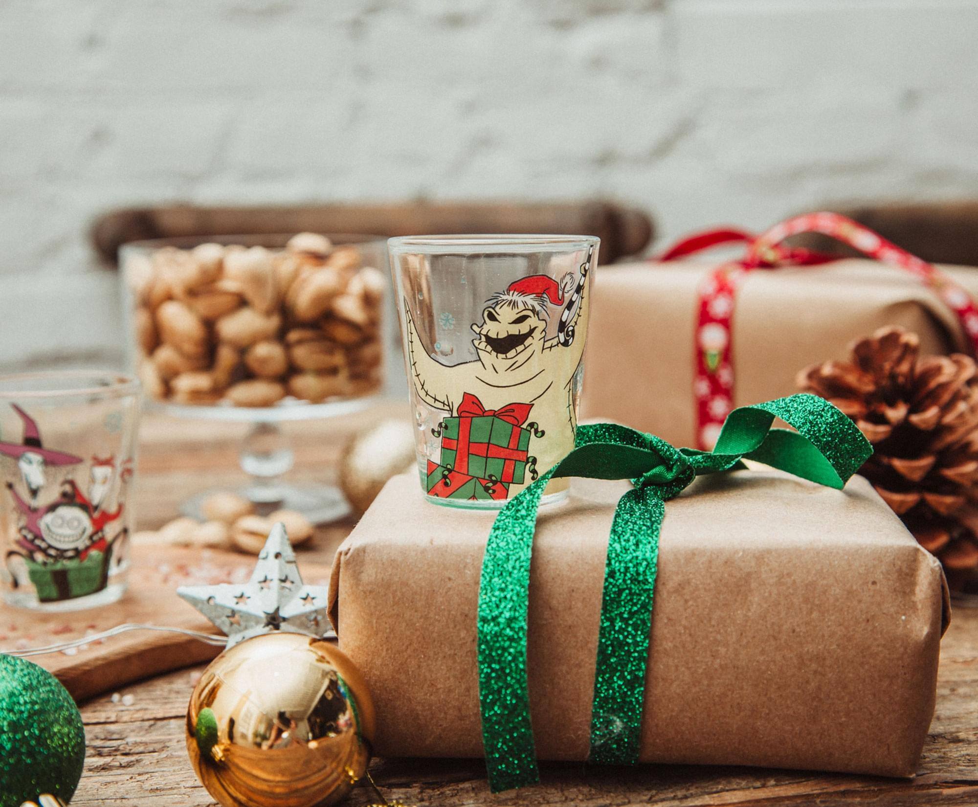 Alt View 4. Disney - Disney Nightmare Before Christmas Ghostly Greetings Mini Shot Glasses | Set of 4 - Red.