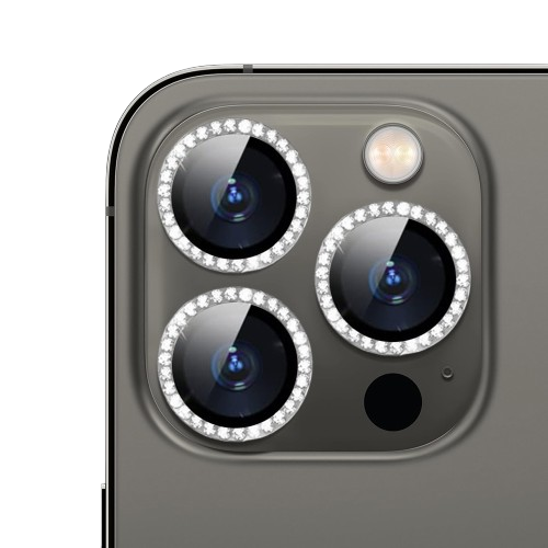 Clear with Silver Rhinestones