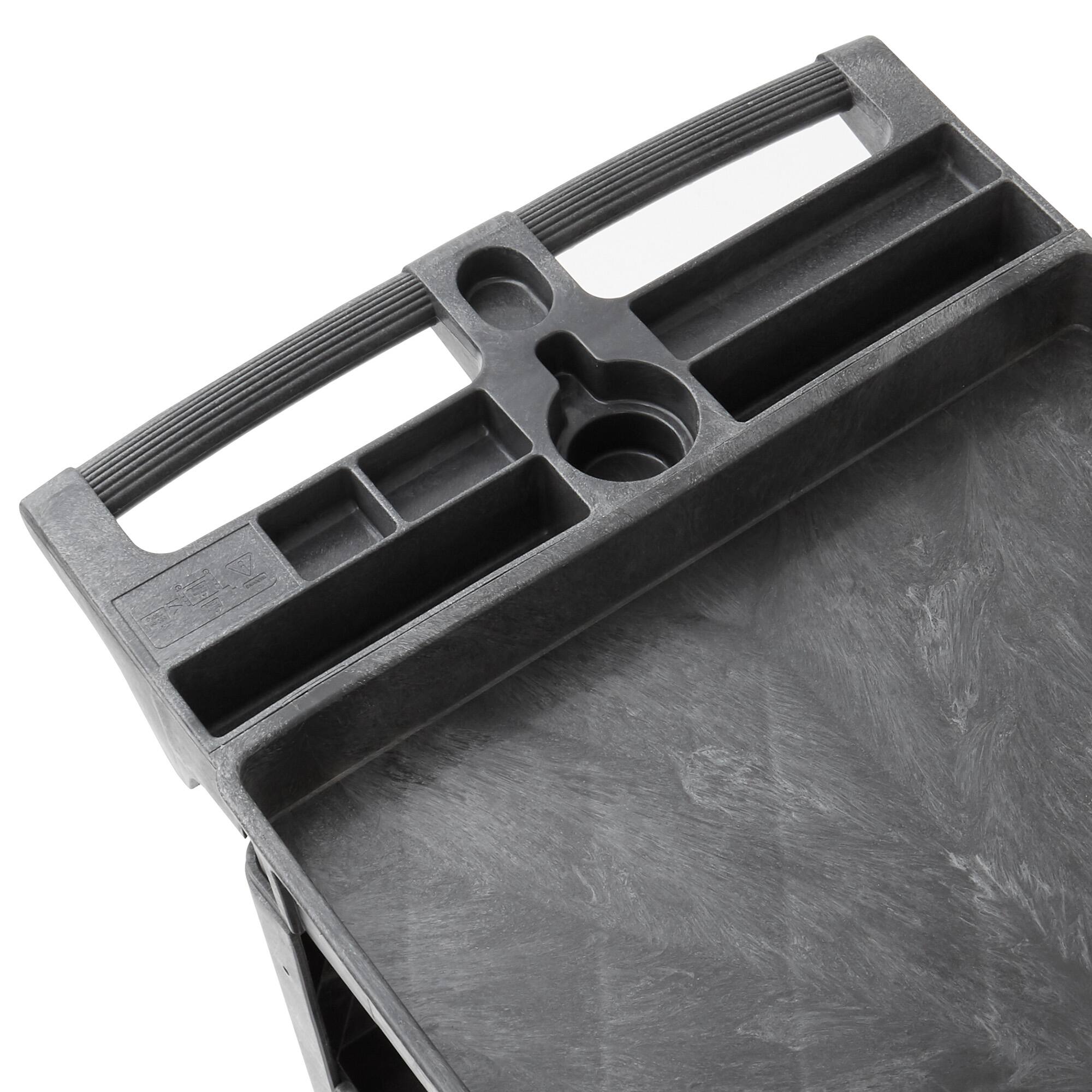 Alt View 2. Dryser - Utility Service Cart with Tiers - 550 -lb Capacity - 5-in Wheels - Black.