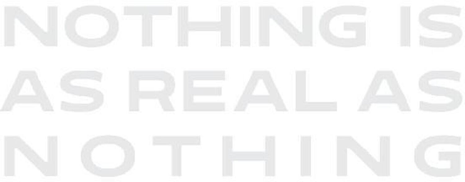 NOTHING IS AS REAL AS NOTHING