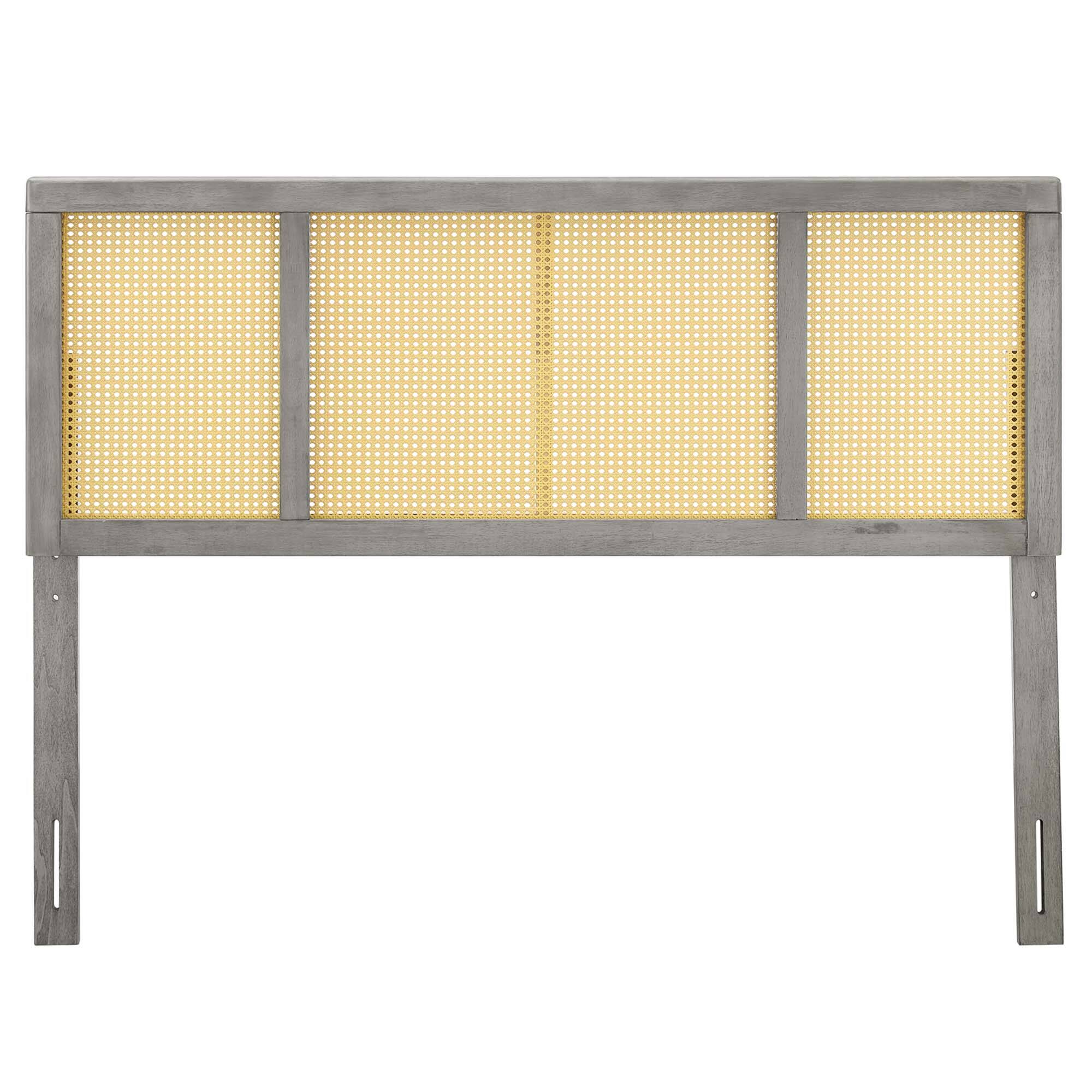 Alt View 2. Modway - Delmare Cane Full Headboard by Modway - Gray.