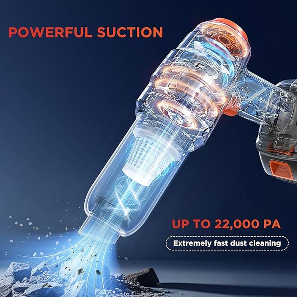 POWERFUL SUCTION  
UP TO 22,000 PA  
Extremely fast dust cleaning
