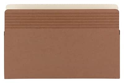 Smead - Easy Grip File Pockets, Straight Cut Tab, 3.5" Expansion, Legal Size, 25/Box (73210) - Redrope