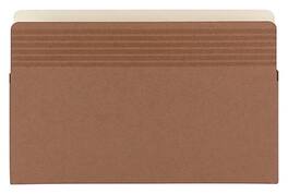 Smead - Easy Grip File Pockets, Straight Cut Tab, 3.5" Expansion, Legal Size, 25/Box - Redrope