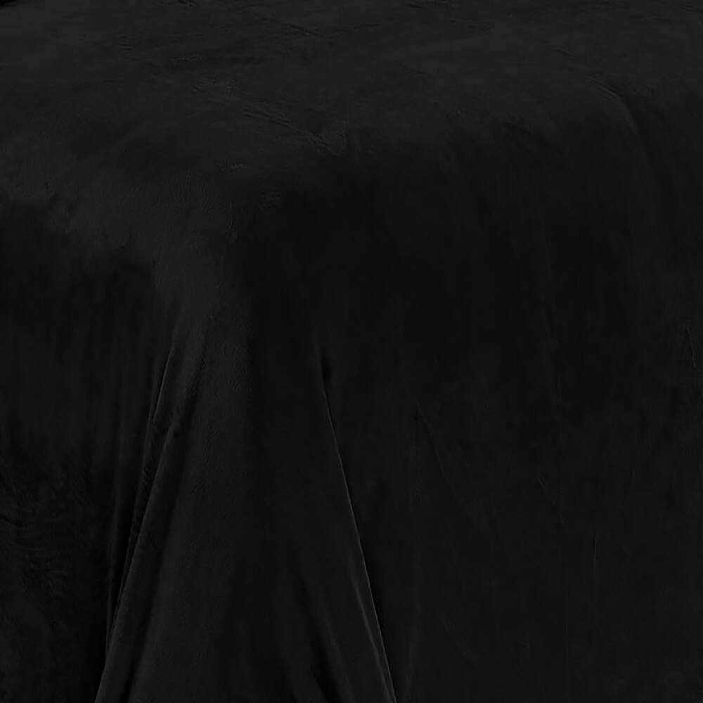 Alt View 2. Plazatex - Lavana Microplush Ultra Premium All Season Soft Brushed Sheet Sets, Twin, Black - Black.