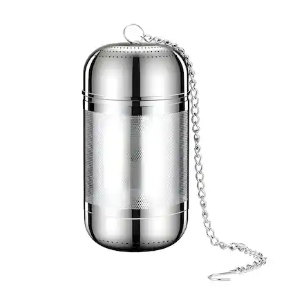 Front. Kitcheniva - Stainless Steel Tea Infuser Seasoning Filter - Silver.