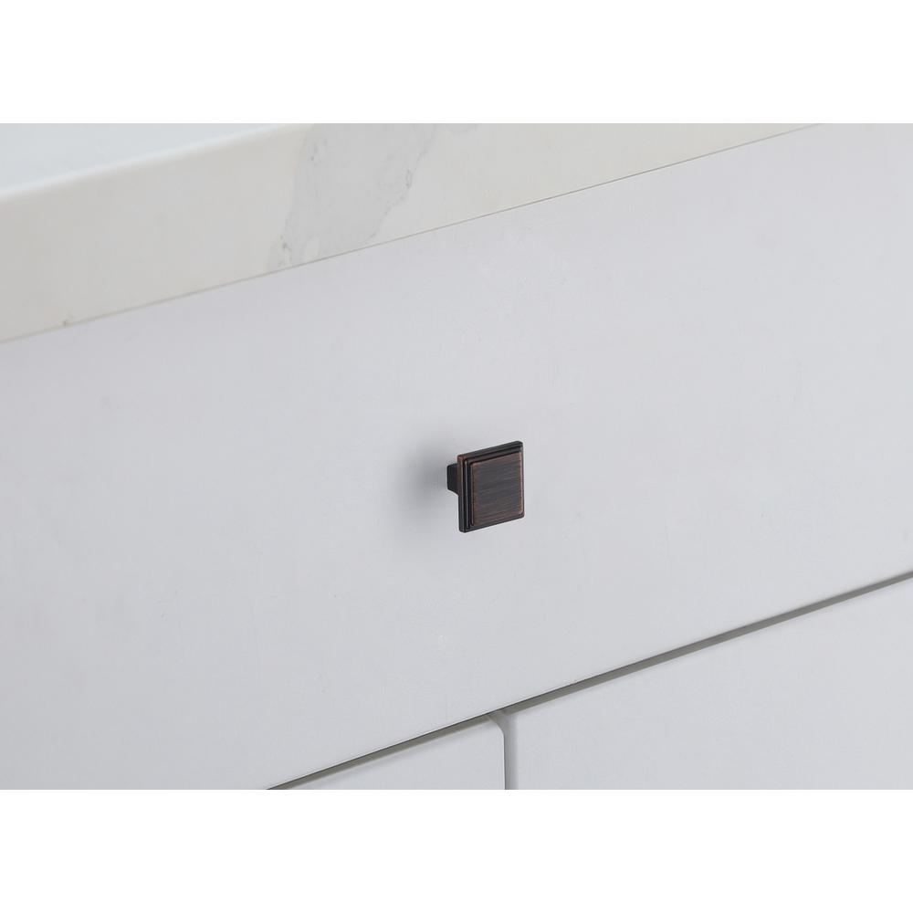 Alt View 1. Elegant Decor - Wilow 1" Oil-rubbed Bronze Square Knob Multipack (Set of 10) - Oil-Rubbed Bronze.