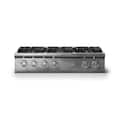 Viking - 36"W. Pro5S 6 Burner Built-in Gas Sealed Burner Rangetop-Stainless Steel - Stainless Steel