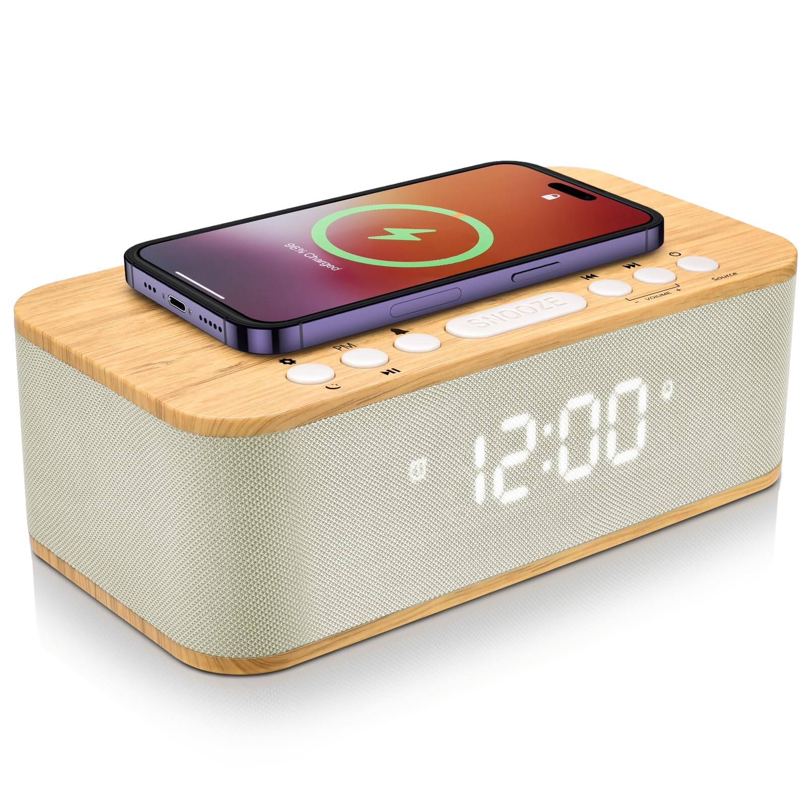 Dazzed Corner - Alarm Clocks, Digital Clock USB Charger Port,12/24H Dual Alarms - Yellow