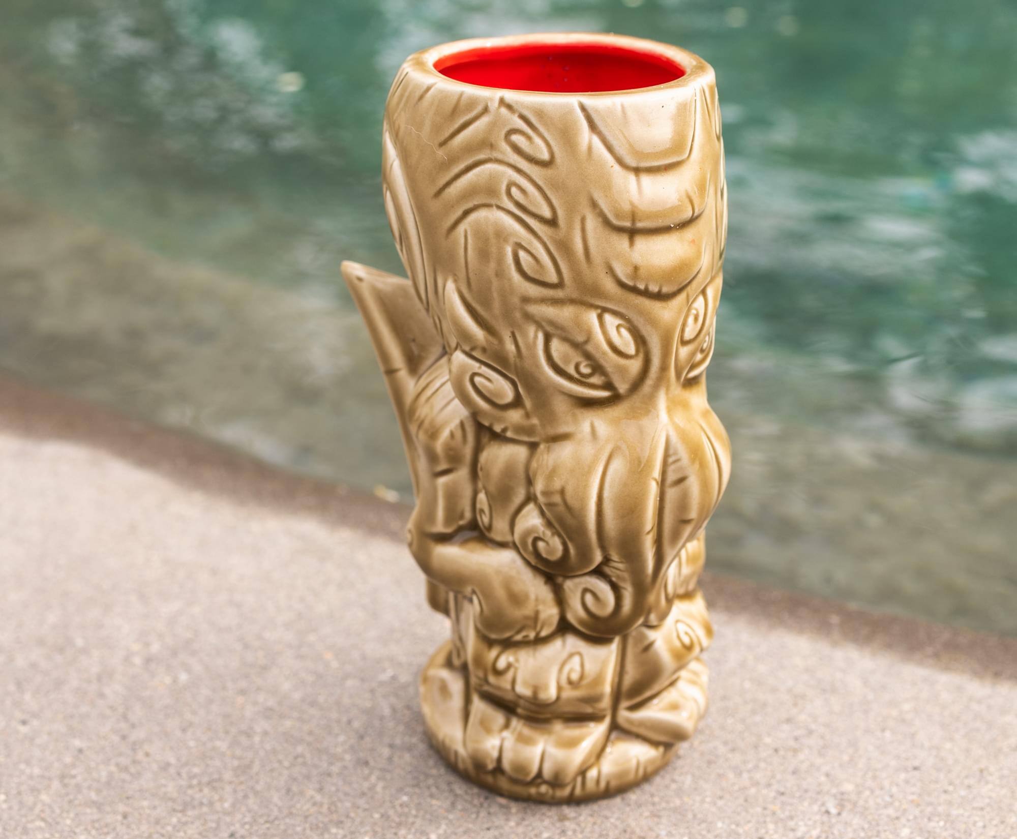 Alt View 3. ThinkGeek - Geeki Tikis Cthulhu Ceramic Mug | Holds 14 Ounces - Brown.