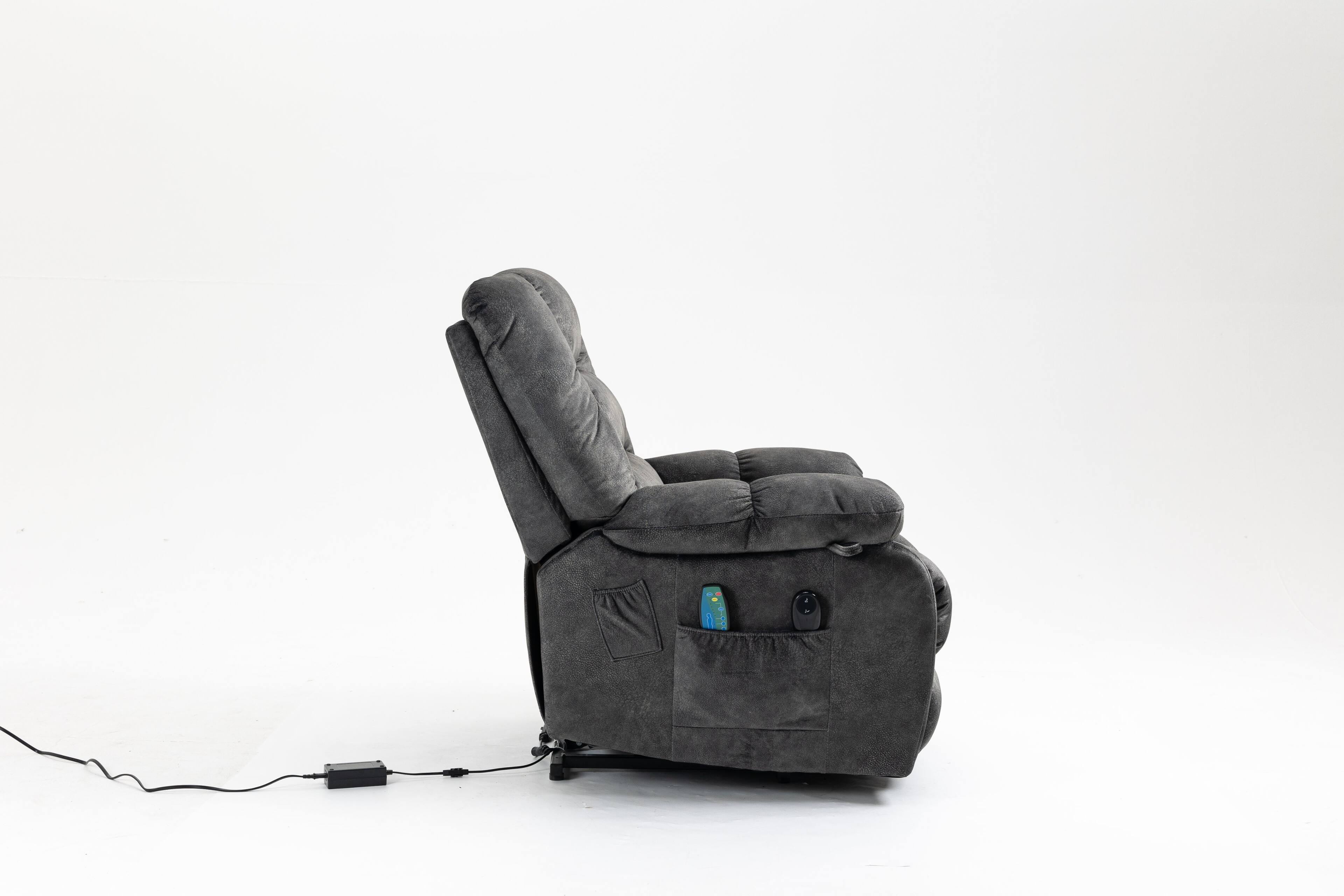 Alt View 9. APRILSOUL - Recliners Lift Chair Relax Sofa Chair Living Room Power Electric Reclining for Elderly - Blue.