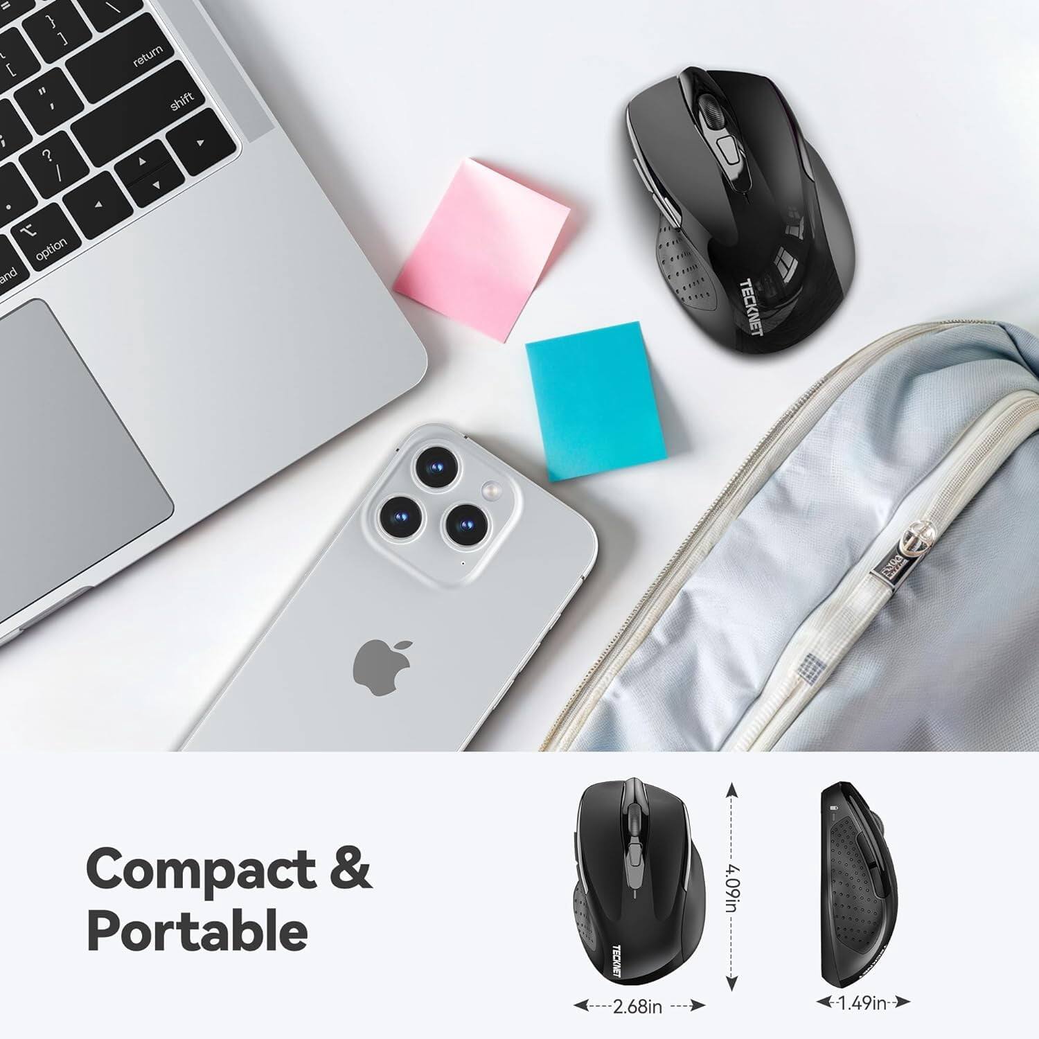 Compact & Portable

TECKNET

2.68in
4.09in
1.49in