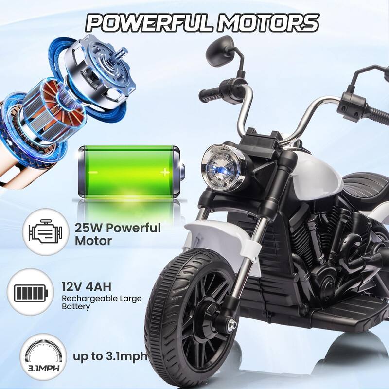 POWERFUL MOTORS

25W Powerful Motor

12V 4AH Rechargeable Large Battery

up to 3.1mph