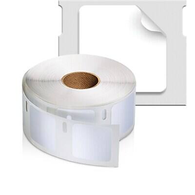Back. DYMO - LabelWriter 30332 Multi-Purpose Labels, 1" x 1", Black on White, 750 Labels/Roll (30332) - White.