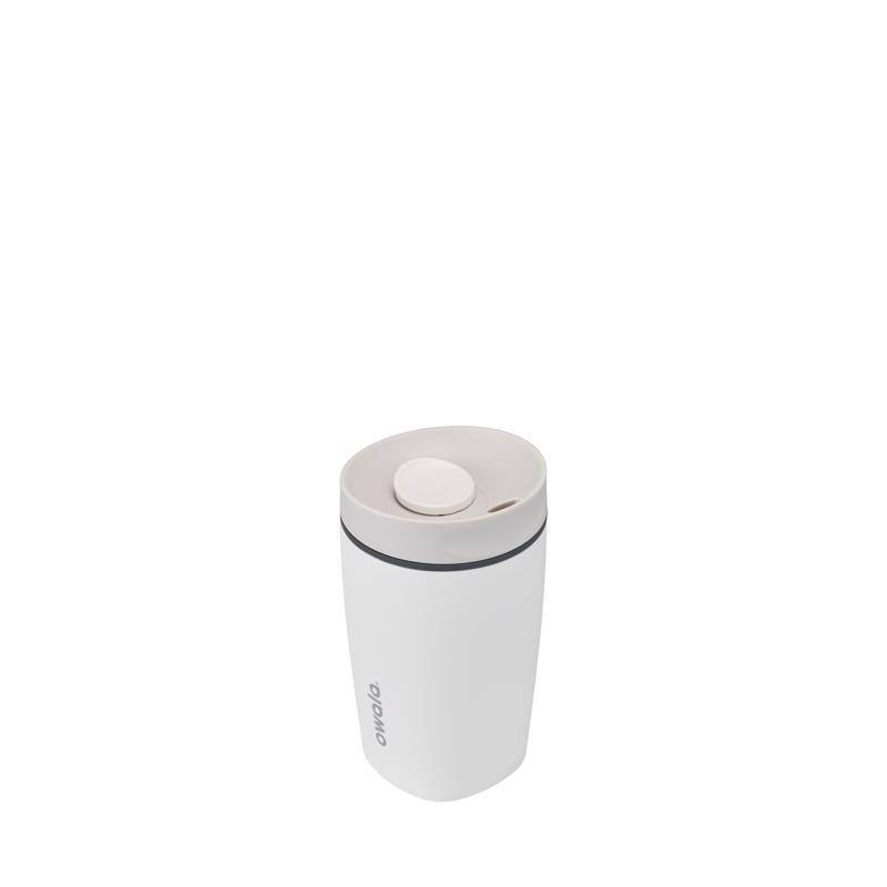 Front. Owala - SmoothSip 12 fl. oz. BPA Free Vacuum Insulated Stainless Steel Tumbler - Shy Marshmallow.