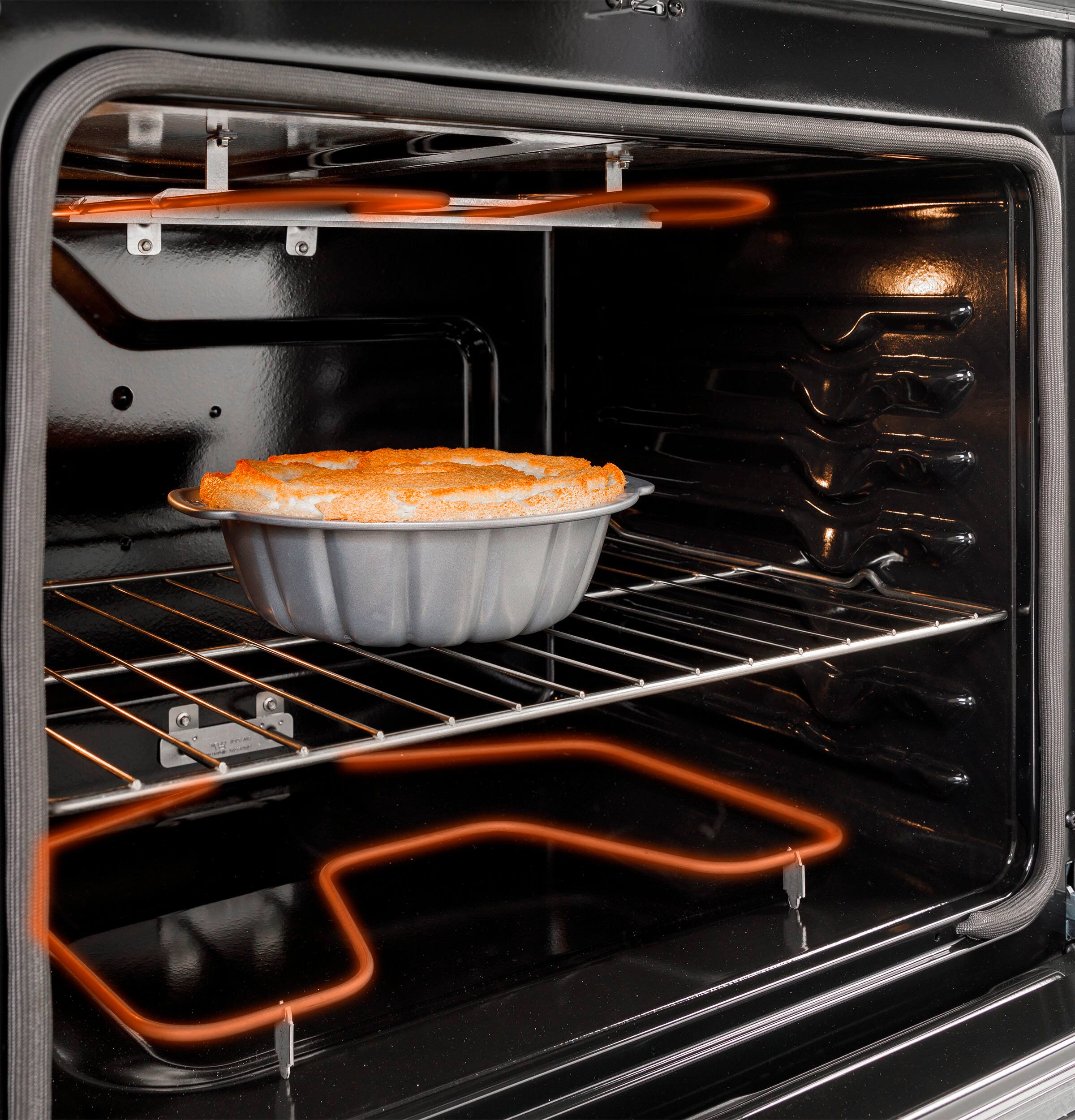 Alt View 12. GE - 5.3 Cu. Ft. Freestanding Electric Range with Crisp Mode and Express Preheat - Stainless Steel.