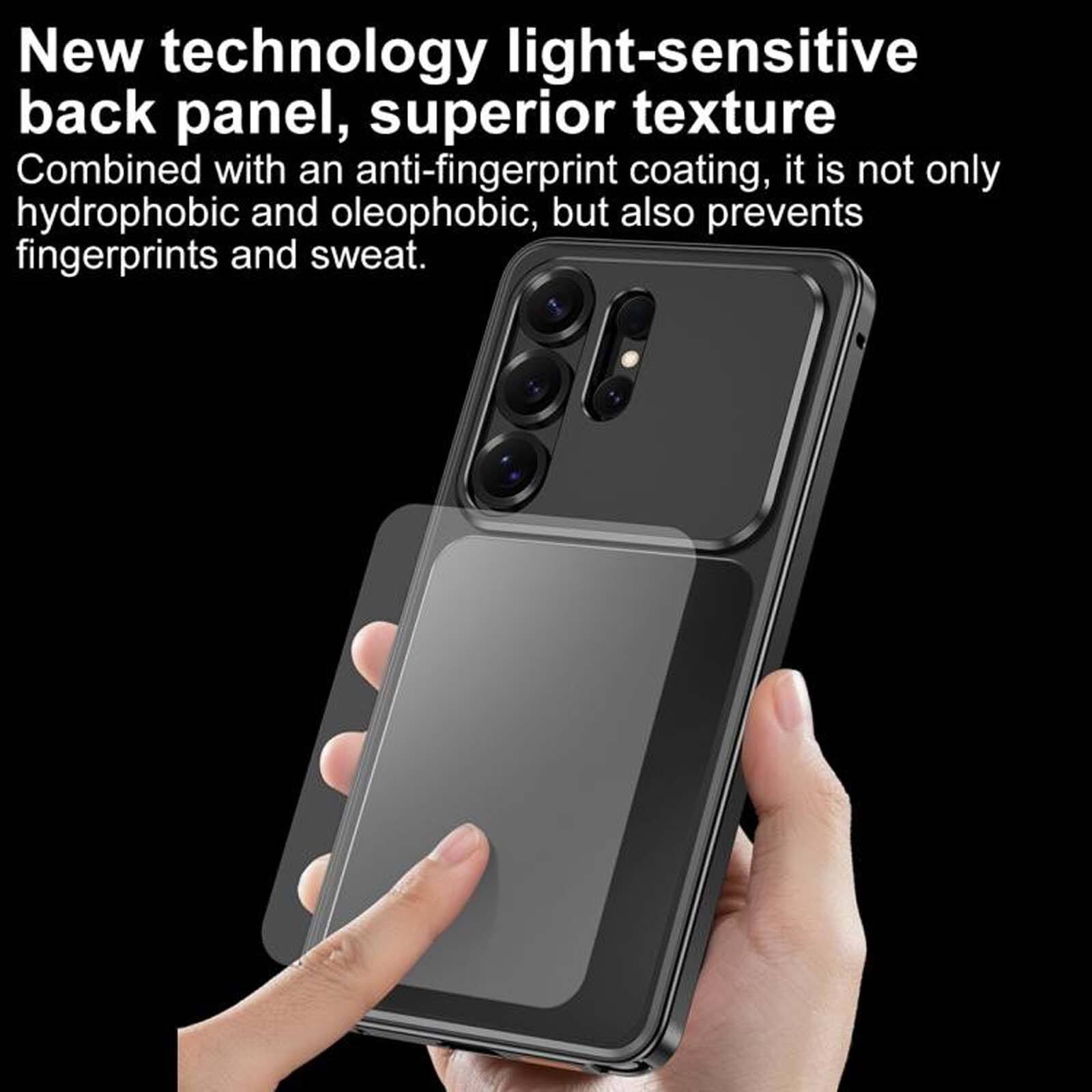 New technology light-sensitive back panel, superior texture  
Combined with an anti-fingerprint coating, it is not only hydrophobic and oleophobic, but also prevents fingerprints and sweat.