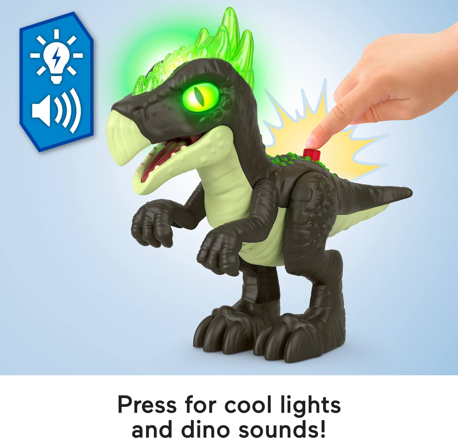 Press for cool lights and dino sounds!