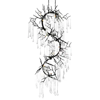 Front. CWI Lighting - Anita 12 Light Chandelier With Black Finish - Black.