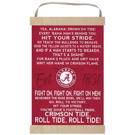Jardine - Alabama Crimson Tide Fight Song Banner Sign - Red