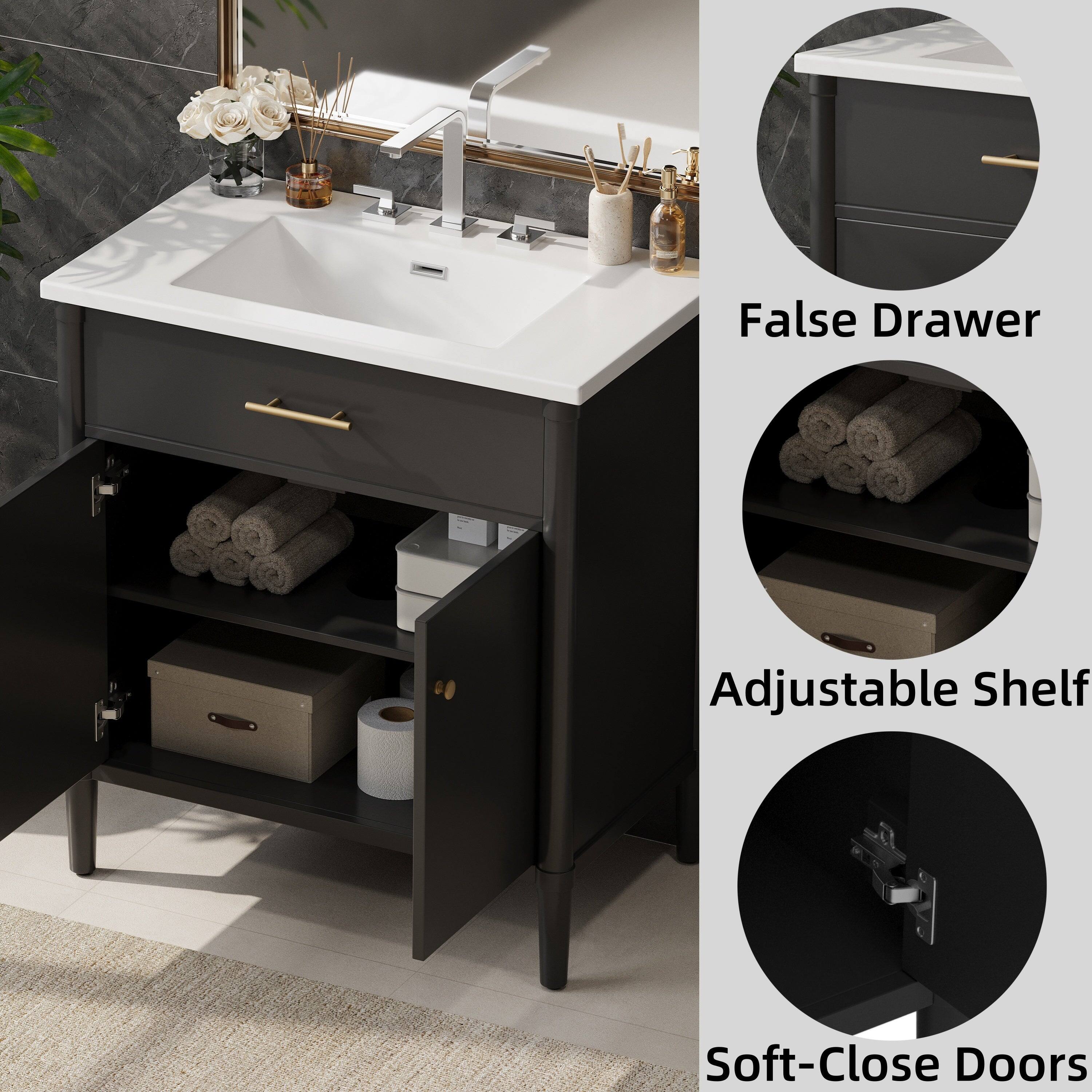 False Drawer  
Adjustable Shelf  
Soft-Close Doors