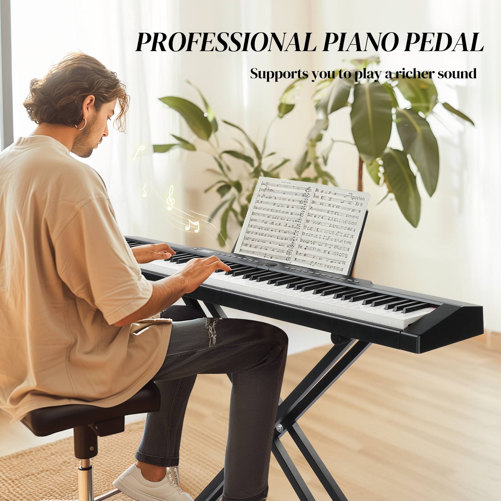 PROFESSIONAL PIANO PEDAL  
Supports you to play a richer sound