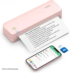 JADENS - Portable Wireless A4 Printer - Pink - Front_Zoom