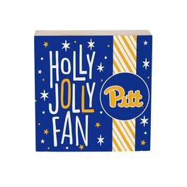 Evergreen Enterprises - Pitt Panthers 6" Holiday Wood Plock Shelf Sign - Multicolor