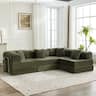 KERDOM - Oversized Big Family Sofa Couch, 170 inches Extra Long Convertible Sofa Bed Sleeper Sectional Floor Building Block Couch - Olive Green