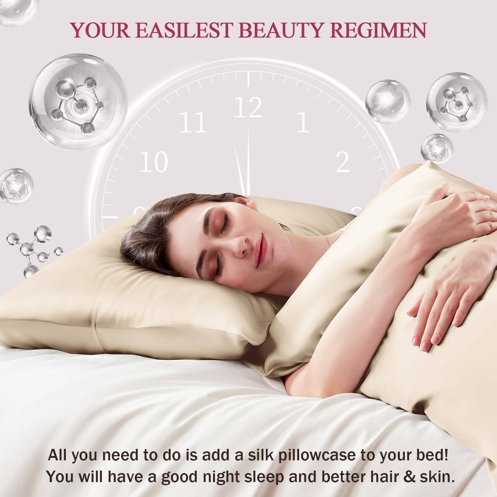 YOUR EASIEST BEAUTY REGIMEN

All you need to do is add a silk pillowcase to your bed! You will have a good night sleep and better hair & skin.