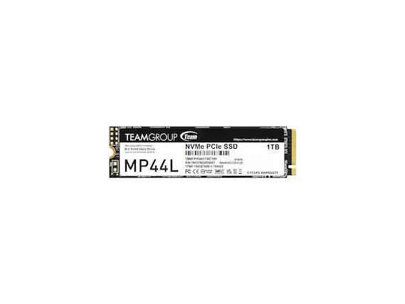 TEAMGROUP Team
https://www.teamgroupinc.com
NVMe PCIe SSD
M.2 Solid State Drive
1TB
MP44L
TM8FPK001T0C101
S/N: 19021903500001
TPBF-190221008-1-190923
5 YEARS WARRANTY
FC CE
MP44L
XFB7X
Rated: DC3.3V 2.5A
TM8FPK001T0C101
S/N: 19021903500001
TPBF-190221008-1-190923
5 YEARS WARRANTY