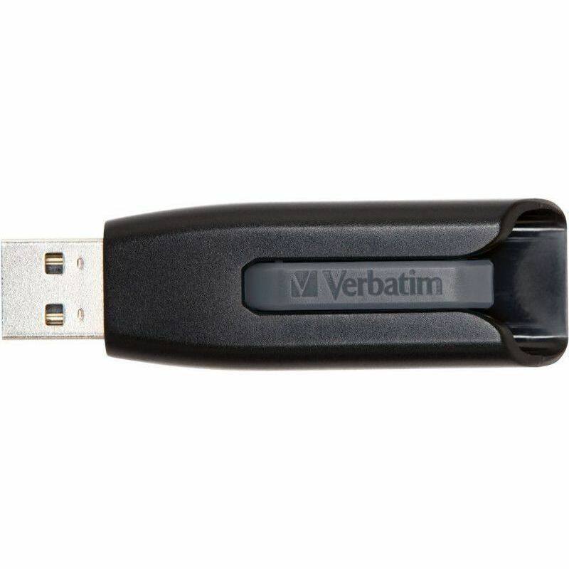 Alt View 7. Verbatim - 256GB Store 'n' Go&reg; V3 USB 3.2 Gen 1 Flash Drive - Gray - 256GB - Gray - Gray.