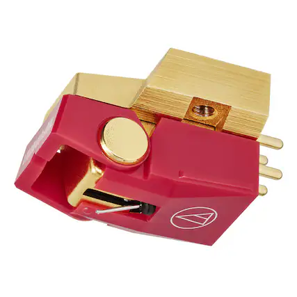 Front. Audio-Technica - Audio-Technica AT-VM745xML VMx Microlinear MM Phono Cartridge - Red.