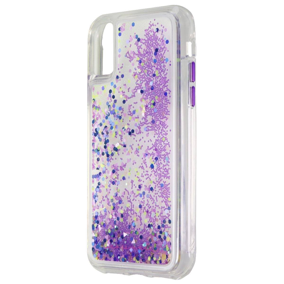 Front. Case-Mate - Case-Mate Glow Waterfall Case for Apple iPhone XS / X - Purple Glow - Purple.