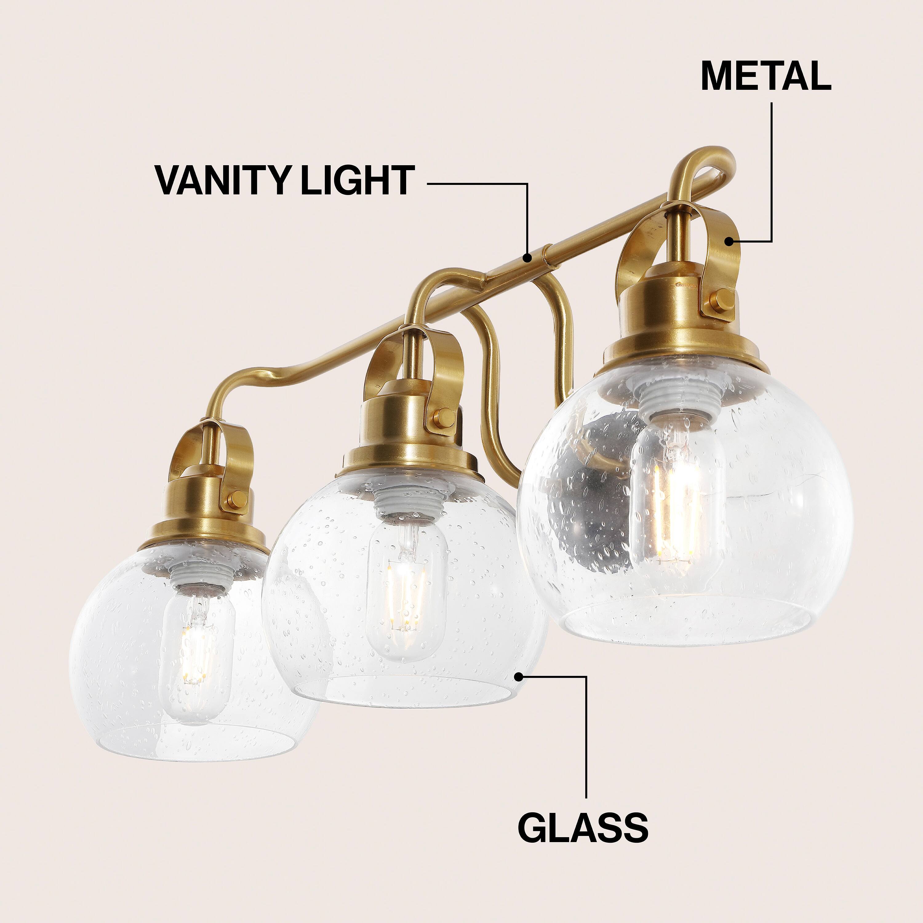 Vanity Light Metal Glass