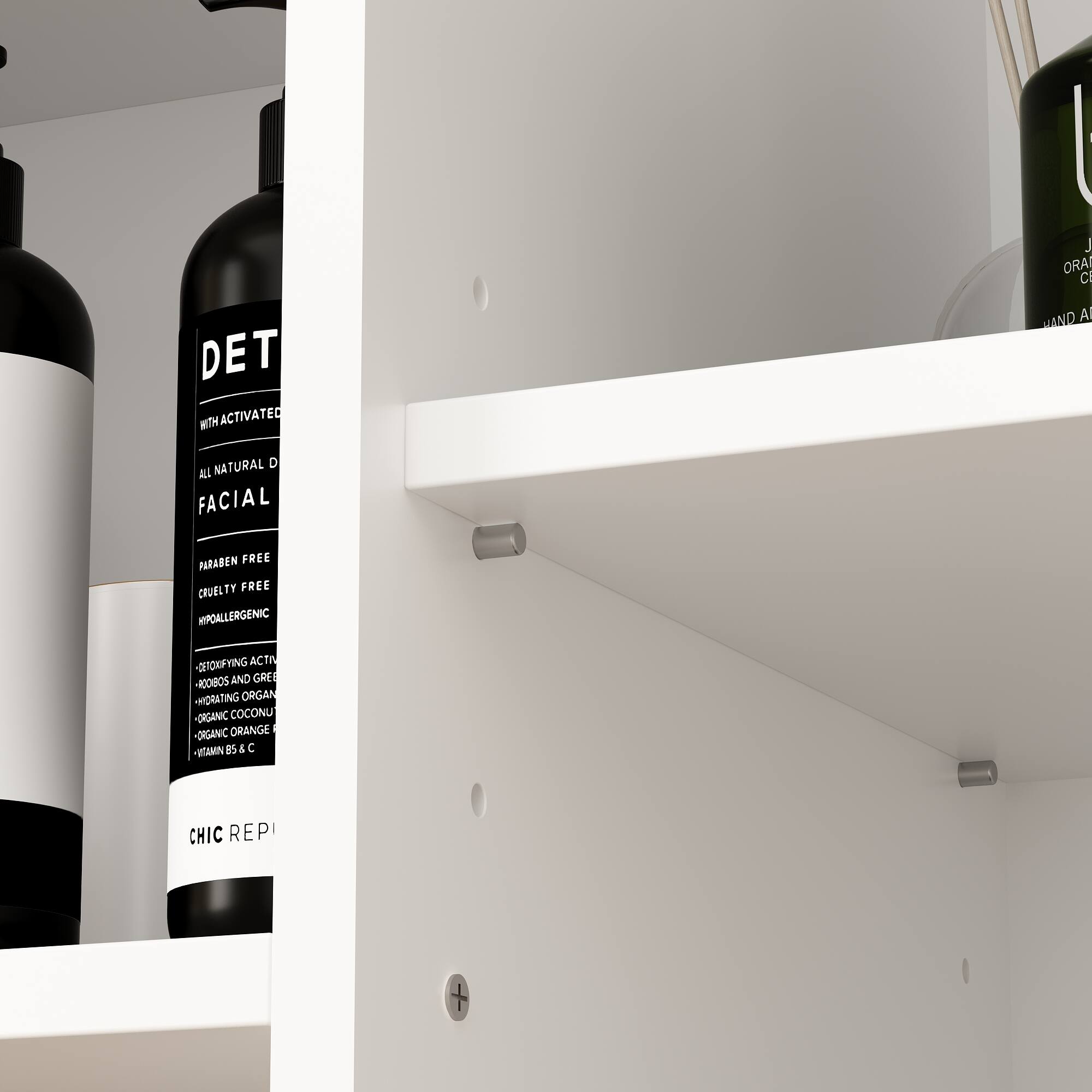 Sure, here is the corrected and grouped text:

---

**DETOX**

WITH ACTIVATED CHARCOAL

ALL NATURAL D

FACIAL

PARABEN FREE  
CRUELTY FREE  
HYPALLERGENIC

- REVITALIZING ACTIVATED CHARCOAL  
- HYDRATING ORGANIC COCONUT OIL  
- ORGANIC ORANGE ESSENTIAL OIL  
- VITAMINS B & C

CHIC REPUBLIC

---

This text is from the product label in the image.