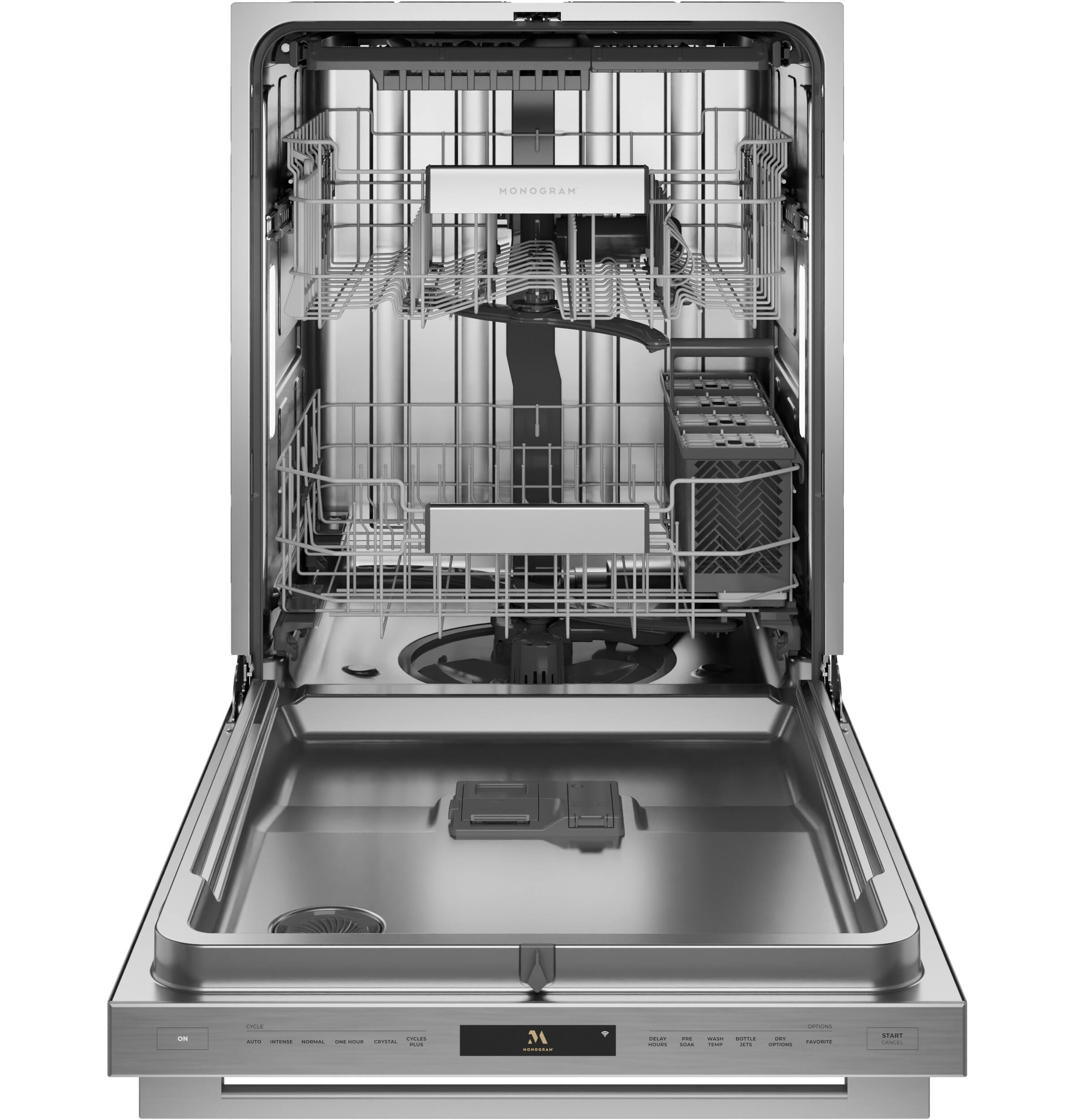 Alt View 21. Monogram - 24" Top Control Smart Built-In Stainless Steel Tub Dishwasher w/ Adjustable 3rd Rack, 37 dBA, and Advanced Water System - Stainless Steel.