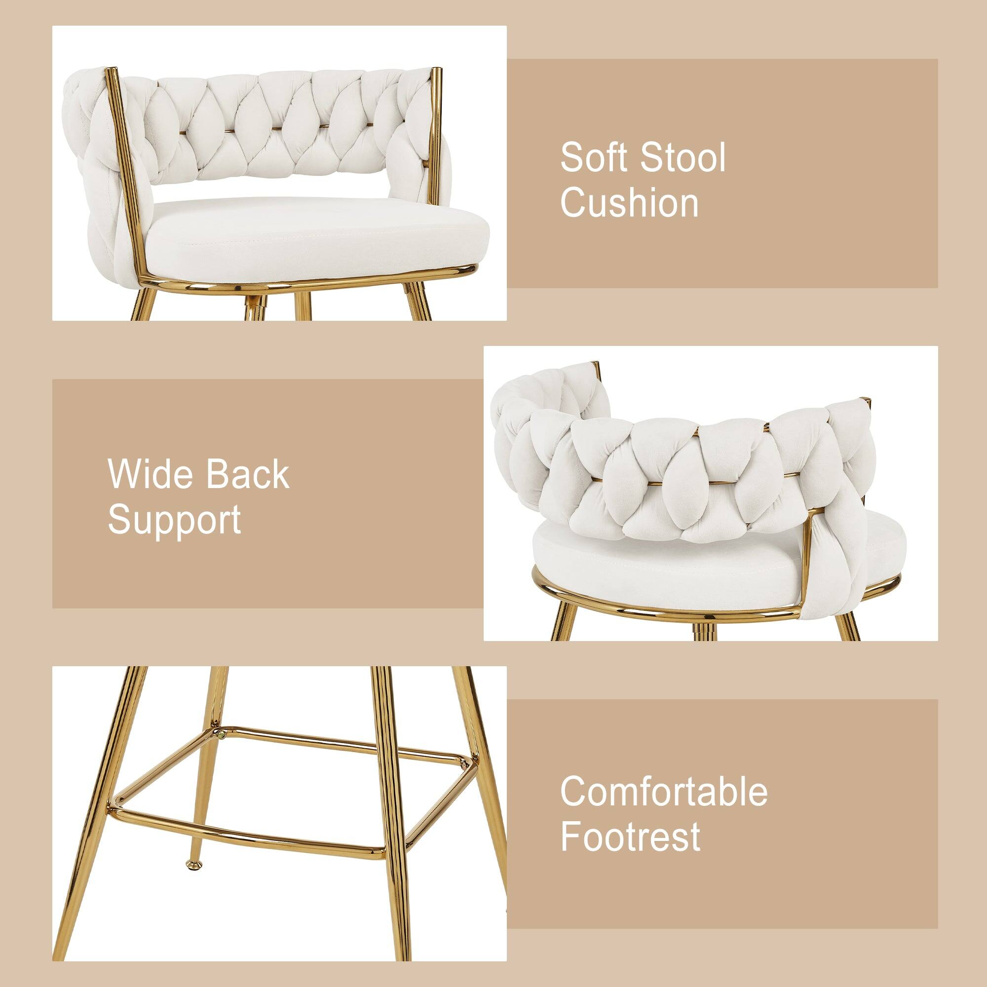 - Soft Stool Cushion
- Wide Back Support
- Comfortable Footrest