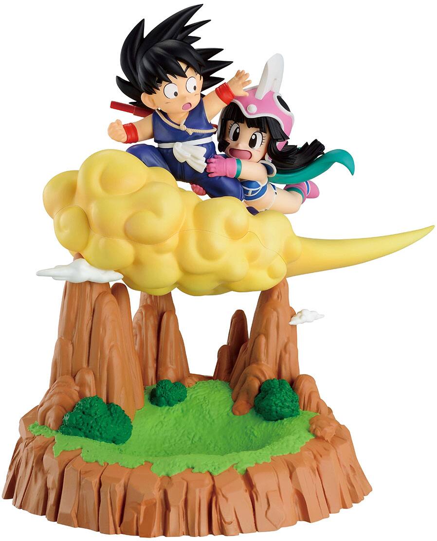 Front. Bandai - Son Goku & Chichi - Fantastic Adventure 2 - Dragon Ball - 5.9" Ichibansho Figure.