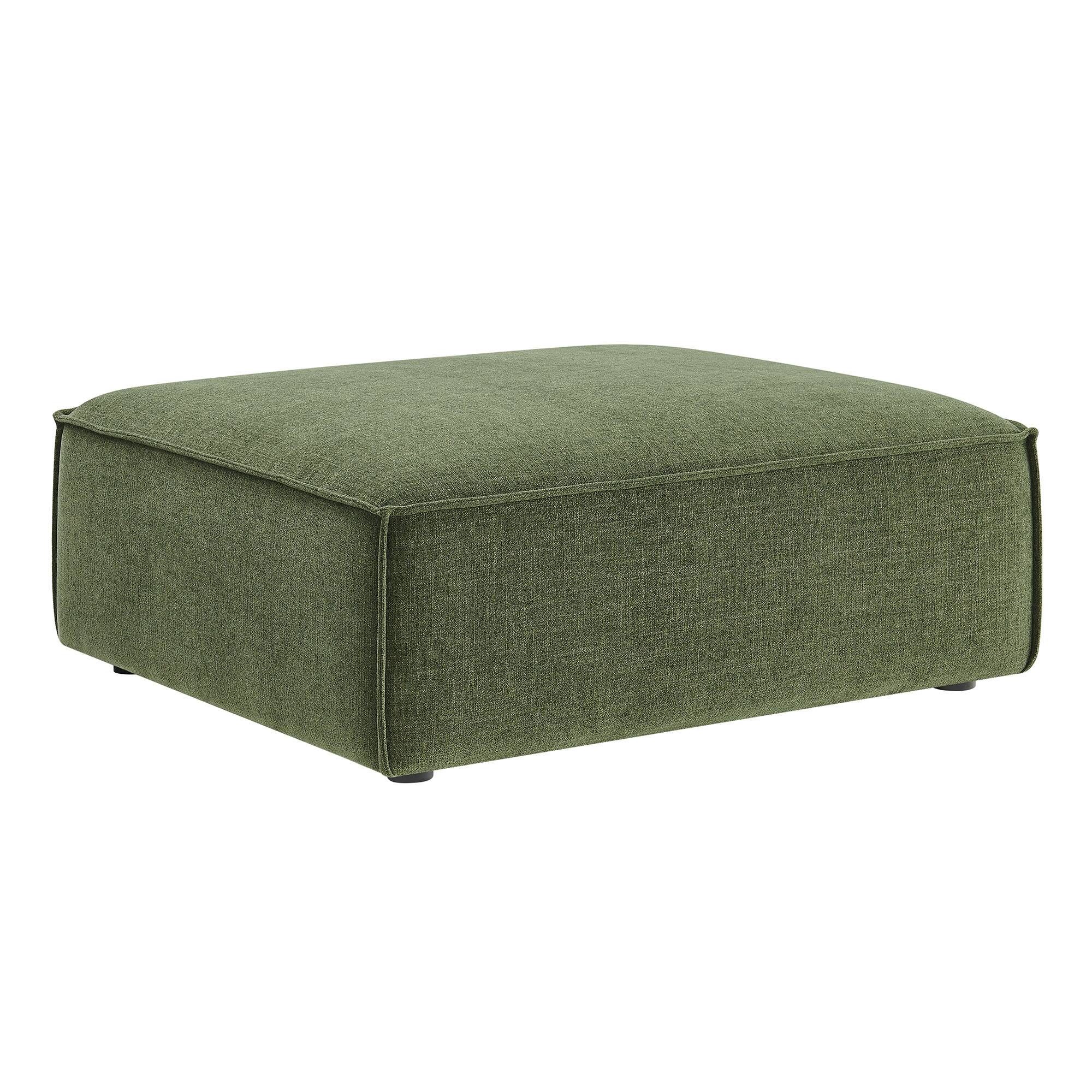 Angle. Modway - Restore Performance Fabric Upholstered Modular Ottoman by Modway - Foliage.