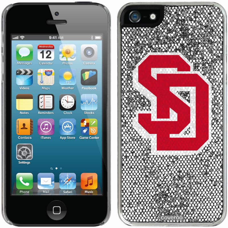 Coveroo - South Dakota Coyotes iPhone 5/5s Bling Thinshield Snap-On Case - No Size - Silver