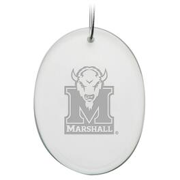 Jardine - Marshall Thundering Herd 2.75'' x 3.75'' Glass Oval Ornament - Multicolor