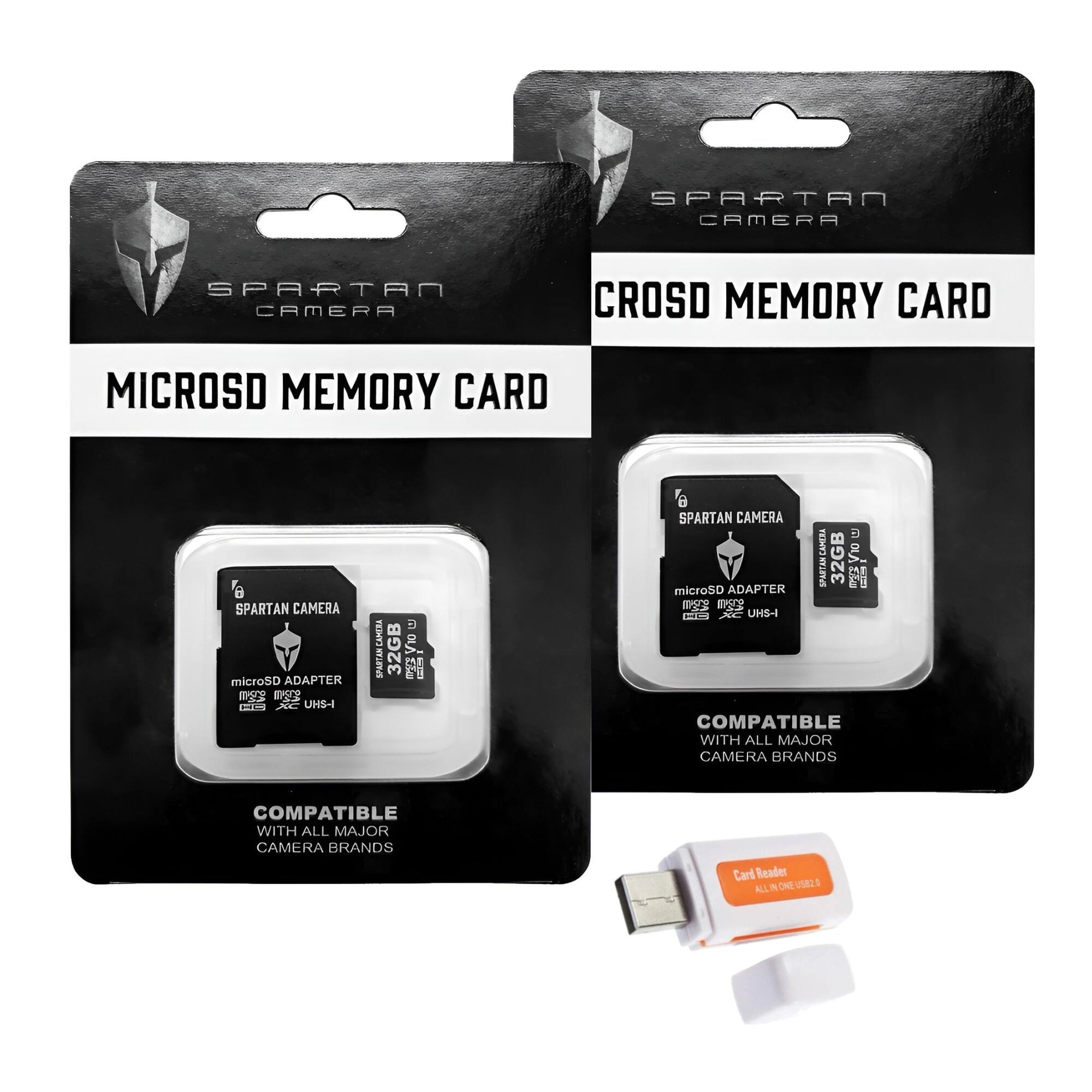 SPARTAN CAMERA  
CROSS MEMORY CARD  
MICROSD MEMORY CARD  
SPARTAN CAMERA microSD ADAPTER  
32GB  
COMPATIBLE WITH ALL MAJOR CAMERA BRANDS  
Card Reader ALL IN ONE USB2.0