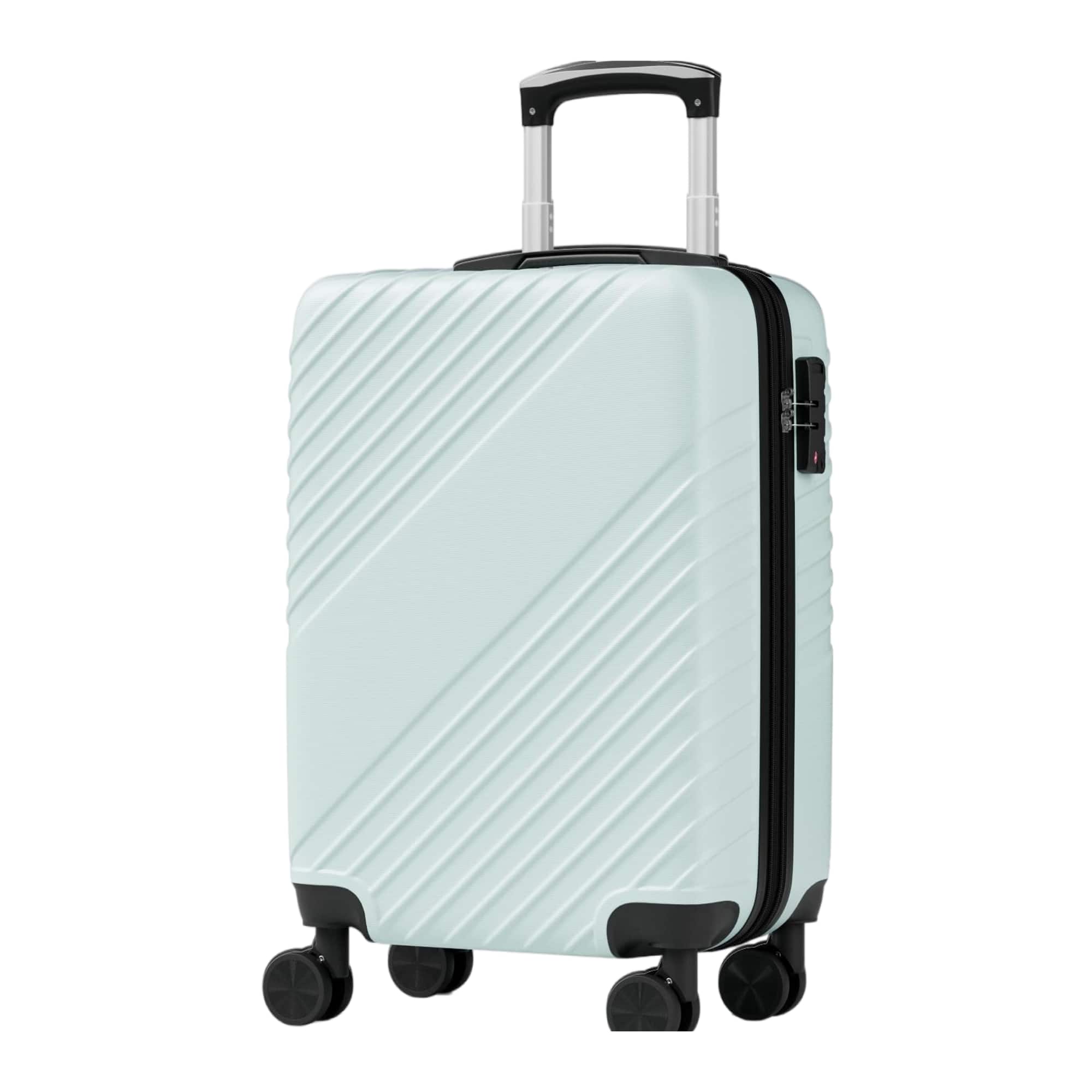 Front. Yardgrace - 24" Hard Shell ABS Carry-On Luggage, Lightweight Expandable Suitcase with Double Spinner Wheels & Lock - Green.