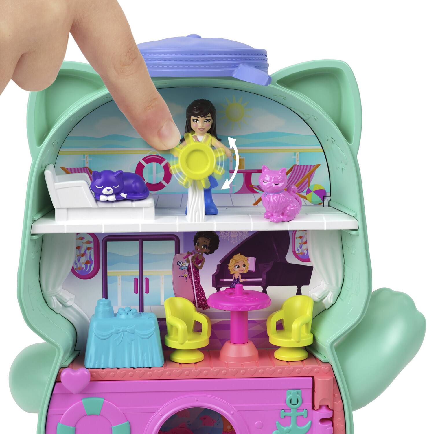 Alt View 4. Mattel - Mattel - Polly Pocket Pocket Set Sail Kitty Compact   - Collectibles - Multicolor.